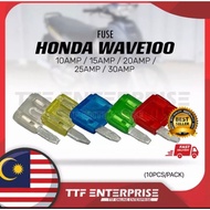 HONDA WAVE100 FUSE ( 30AMP / 25AMP / 20AMP / 15AMP / 10AMP ) RED YELLOW GREEN BLUE CLEAR BATERY FUSE