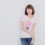 棉花糖冰淇淋 短袖 蜜桃棉 女T 桔粉