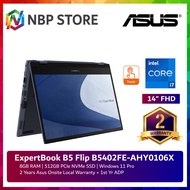Asus ExpertBook B5 Flip B5402FE-AHY0106X 14" FHD Touch 2-In-1 Laptop Black ( I7-1195G7, 8GB, 512GB S