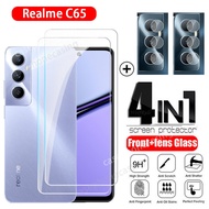 Realme C65 4in1 Tempered Glass Film For Realme C65 RealmeC65 C 65 65C Realmy 2024 Camera Protector 9