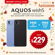 SHARP AQUOS wish5 Mobile Phone - Available in 5 Colours (Black/White/Blue/Green/Pink)