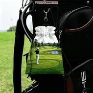 FREEWOODIEGI Golf Valuables Pouch, Waist Pouch Portable Drawstring Golf Tee Bag, Professional with H