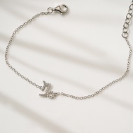 Ar-Kang Collection (AKB328) สร้อยข้อมือเงินแท้ จี้สัญลักษณ์ประจำราศี 12 ราศี ประดับ CZ ชุบ Rhodium แ