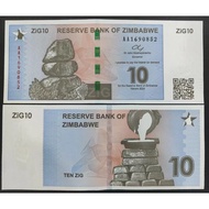 津巴布韦 Zimbabwe 10黄金元 ZIG（2024 Year） UNC Real Note