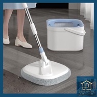 Square Spin Mop Set Bucket Automatic Rotating Lazy Mop Hand Wash Free Self-Cleaning Nano Microfiber Cloth