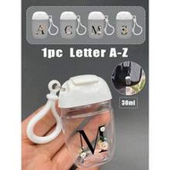 Creative Printing Of Daisy Flower Letters A-Z Pattern, Transparent Empty Bottle Hand Sanitizer, Trav