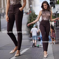 AB Skinny สีน้ำตาลเข้ม ของแท้ จากเพจดัง 300000 Like กางเกง AB สกินนี่ยีนส์ ผู้หญิง