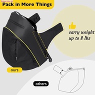 STYLISH HA Black Mommy Storage Bag 2 In 1 Waterproof Diaper Bag Large Capacity Mom Backpack Doona Stroller