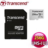 Transcend 創見 300S 256G MicroSDXC A1 UHS-I U3 V30 記憶卡 - 附轉卡(TS256GUSD300S-A)