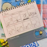 Snoopy 2021年  Comic Design Weekly Calander 座檯月曆  漫畫風週曆｜