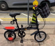 二手14寸單車，單速，可以摺疊，可以上巴士，地鐵，火車