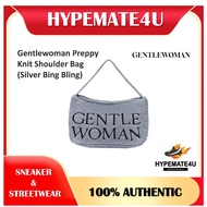 Gentlewoman Preppy Knit Shoulder Bag - Silver (Bling Bling) (Imported)