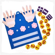 Kids Math Board Felt Learning Kindergarten Teaching Aids Educational Games Finger Numbers Arithmetic