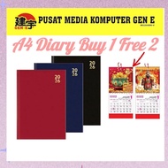 2026 A4 F4 Hard Cover Diary/2026 A4 F4 Hard Cover Diari/2026 A4 F4 硬皮办工日记本(BUY 1 FREE 2 MINI CALENDA