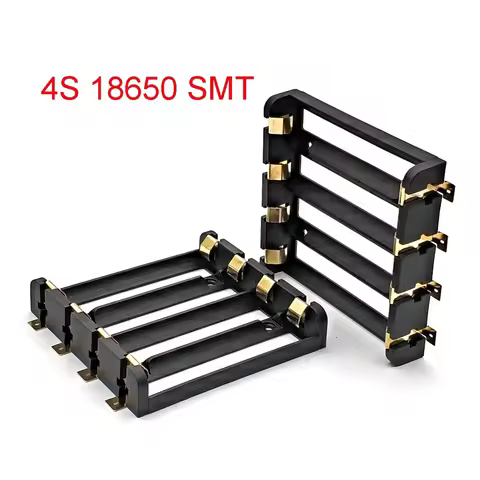 4S 18650 Battery Storage Case SMD SMT THM 4 18650 Battery Box 18650 Battery Holder with Bronze Pins