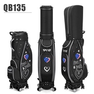PGM Golf Ladies Golf Bag Telescopic Golf Bag อุปกรณ์กอล์ฟไนลอนกันน้ำ Four Wheel Bag