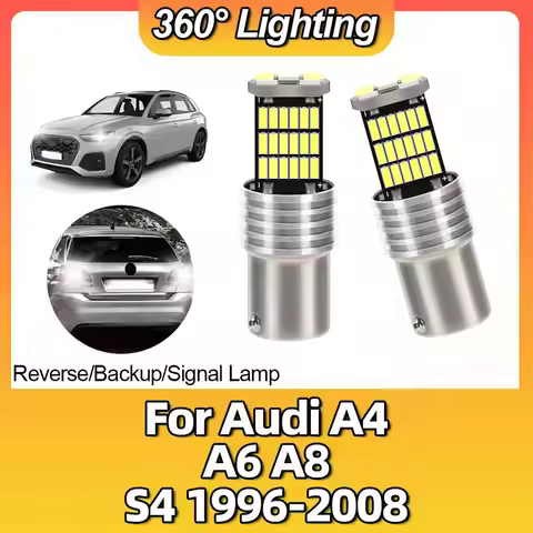 2pcs 4014 45SMD 1156 BA15S P21W LED Bulb Brake Light Reverse Backup Lamp For Audi A4 A6 A8 S4 1996-2