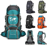 Ready Stock 75L Professional Hiking Backpack Waterproof Mountaineering Bag Outdoor Travel Camping Ba