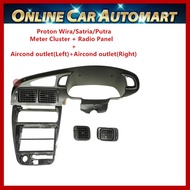Proton Wira/Satria Dashboard Meter Cluster Meter Panel with aircond vent - Black