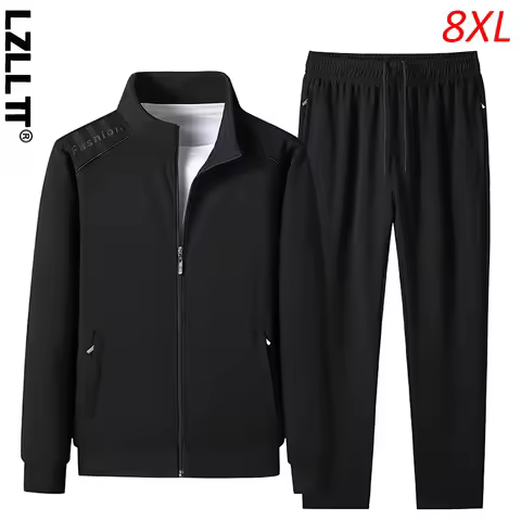 Autumn Winter Men Casual Sport Jogger Cotton Suits Mens Sportswear Fit Sweatsuit Tracksuit Set Man 2