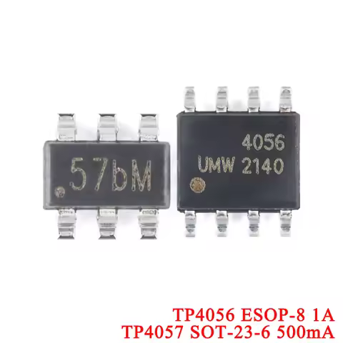 100pcs/5pcs TP4057 57bM SOT-23-6 SOT23 500mA TP4056 4056 ESOP-8 1A Battery Power Management Chip IC 