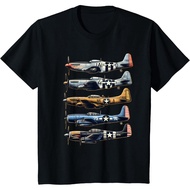 WW2 Planes P51 Mustang F4U Corsair B17 P47 Thunderbolt T-Shirt