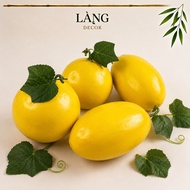 Premium Golden Cantaloupe fake fruit - 99% realistic model for VIP model home decoration