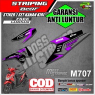 Motorcycle STRIPING STICKER BEAT CARBU 2008 2009 2010 2011 2012 M707 STICKER STRIPING LIST Variation Accessories modif Modification racing resing Motorcycle motorbike HONDA BEAT Carburetor SEMI FULL BODY anti-Fade u229