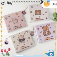 OLINI CD  Holder, Collect Book Loose-leaf CD Storage Album, Portable CD Storage Cartoon Bear DVD Bin