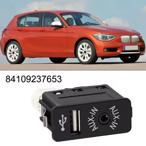 Car Interior Upgrade Black Car USB AUX Input Car AUX Socket Quick Installation Wear-resistant Car US