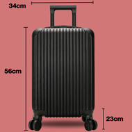 ABS กระเป๋าเดินทาง ย้อน ยุค Luggage น้ำหนักเบา กระเป๋าล้อลาก suitcase ล้อลากกระเป๋าล้อลาก 24 นิ้ว 8 ล้อคู๋
