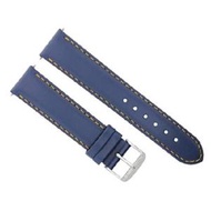 Ewatchparts 18MM SMOOTH LEATHER WATCH STRAP BAND COMPATIBLE WITH MENS TUDOR WATCH BLUE ORANGE STITCH