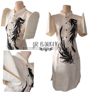 modern filipiniana dress emelda sleeve chinese collar