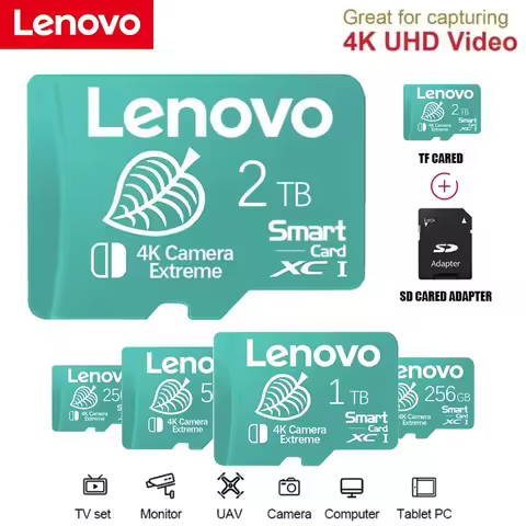 Lenovo 2TB SD Memory Card 1TB 512GB 256GB A2 U3 Micro TF SD Card 128GB High Speed MLC TF Card For Ni