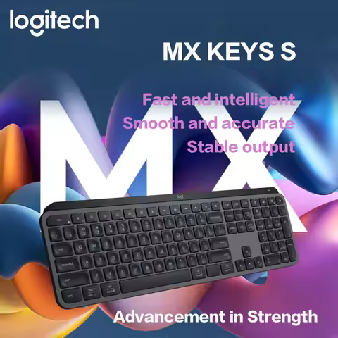 Logitech MX Keys S Wireless Office Keyboard - Smart Illuminated, Multi-Device Ergonomic w/ Logi Bolt