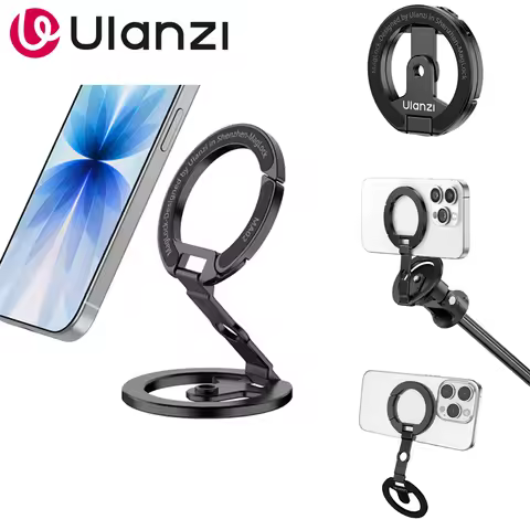 Ulanzi MA02 Magsafe Dual Magnetic Phone Holder Stand Lightweight Universal 1/4" Mount Multi-Angel Sm