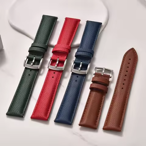 18-19-20-22mm FKM Rubber Sailcloth Straps for D-elug Seiko Divers Watches Men Women Leather Quick Re