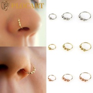 PLOCART Nose Ring Ear Cuff Fashion Nostril Hoop Eyebrow Cartilage Helix Hoop Stud Round Beads