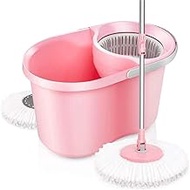 WZHZJ Spin Mop 360° Self Wringing Spinning Mop Washable Microfiber Mop Heads Easy To Use And Store