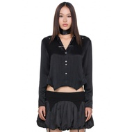 Women's Cropped fit Shirt - BEUTER WMNS Poplin Women's Shirt Black