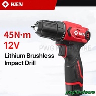 KEN 12V LI-ION BRUSHLESS IMPACT DRILL SET / KEN 10MM LITHIUM BRUSHLESS IMPACT DRILL BL7312D-2 / KEN BATTERY DRILL SET