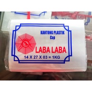 Pp Laba Laba Clear Plastic Bag 14x27cm 1kg Thickness 0,3