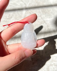 冰種 天然翡翠 緬甸 A玉 玉鐲 • 冰種白翡翠觀音吊墜