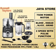 Russell Taylors PowerCrush 9-in-1 Food Processor 1.5L 750W FP6 (Blend, Knead, Slice, Grind)