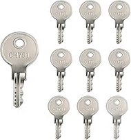 10PCS CH751 Universal Skeleton Key Set - Master Small Keys for RV Campers Compartments, T-Handles Si