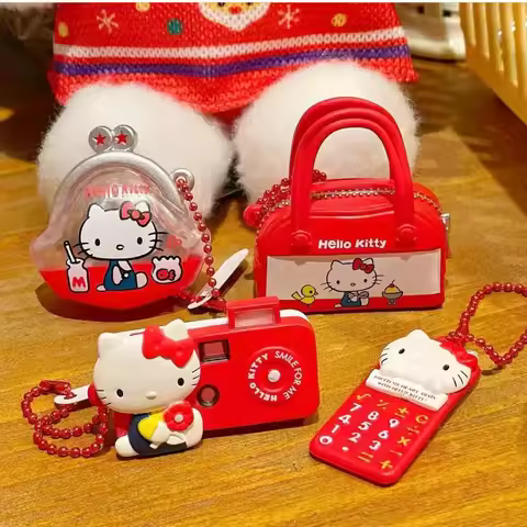 Sanrio Hello Kitty 50th Anniversary Retro Camera Blind Box Toys Anime Figures Kawaii Collection Pend