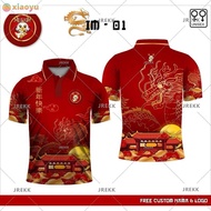 Polo baju imlek 2024 kaos imlek naga tahun baru cina jersey shio naga 2024