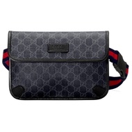 กระเป๋า GUCCI GG SUPREME BLACK BELT BAG (BLACK/GREY)