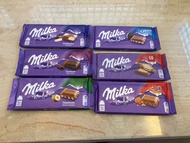 Milka chocolate bar ช็อคโกแลตจากเยอรมัน ขนาด 87-100 g.  มี 10 กว่ารส