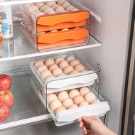 S/💖Refrigerator Storage Drawer Egg Storage Box Drawer Crisper Kitchen Egg Storage Box Can Be Egg Carton Double Layer Egg